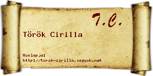 Török Cirilla névjegykártya